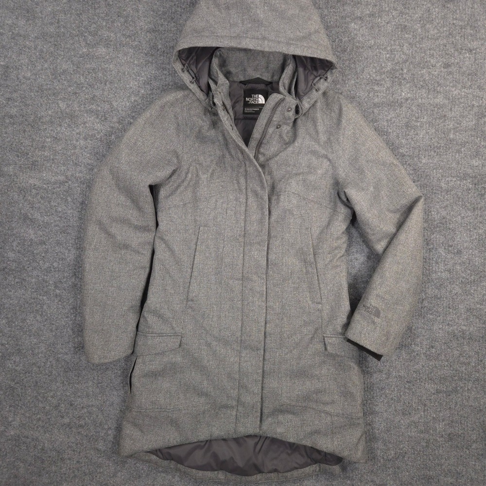 The North Face Temescal Trench Parka Jacket Womens S Gray DryVent Removable Hood